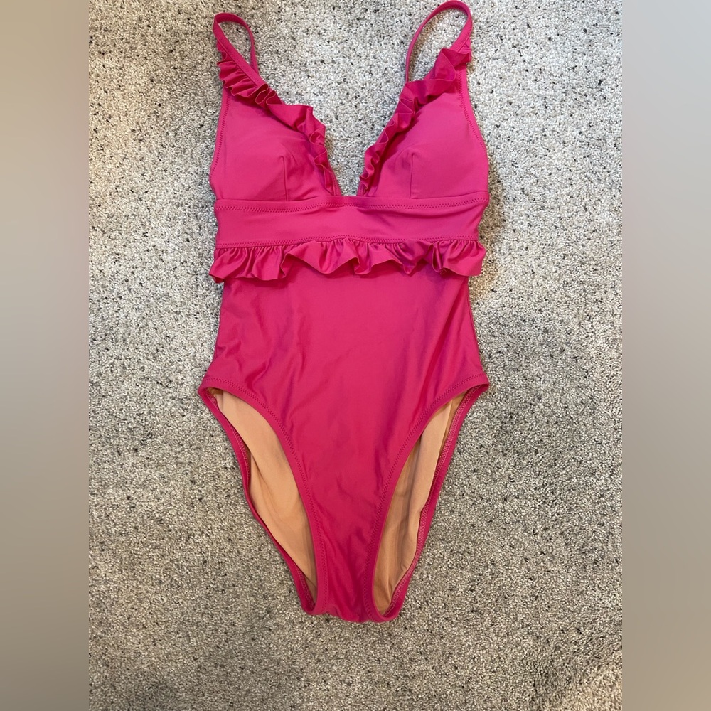 J. Crew Vibrant Pink Swimsuit